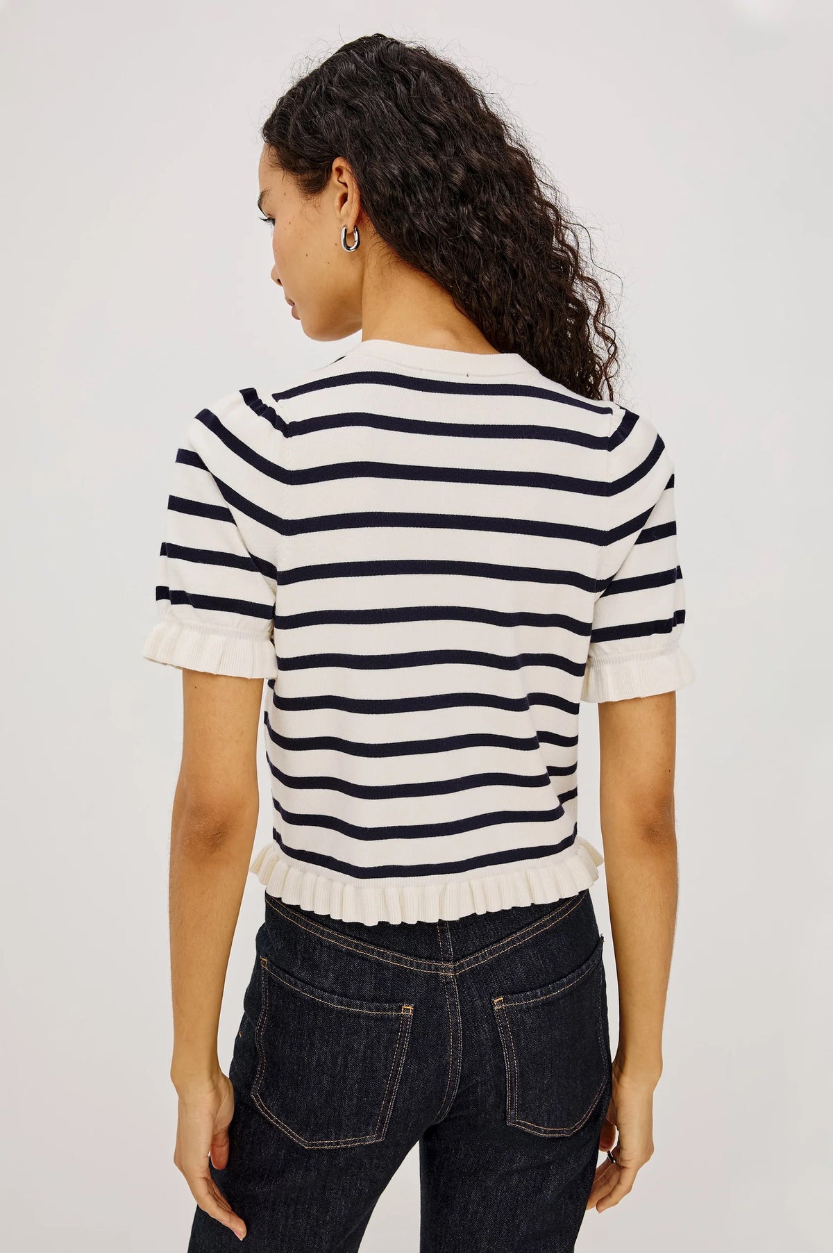 Rails Top Lora Ivory Stripe