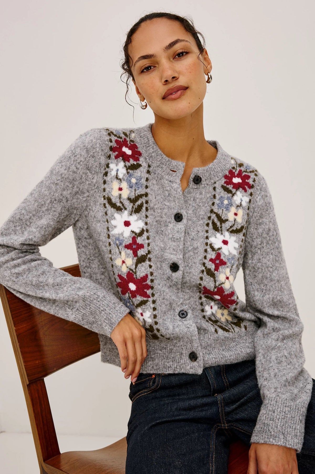 Rails Cardigan Millie Grey Flora