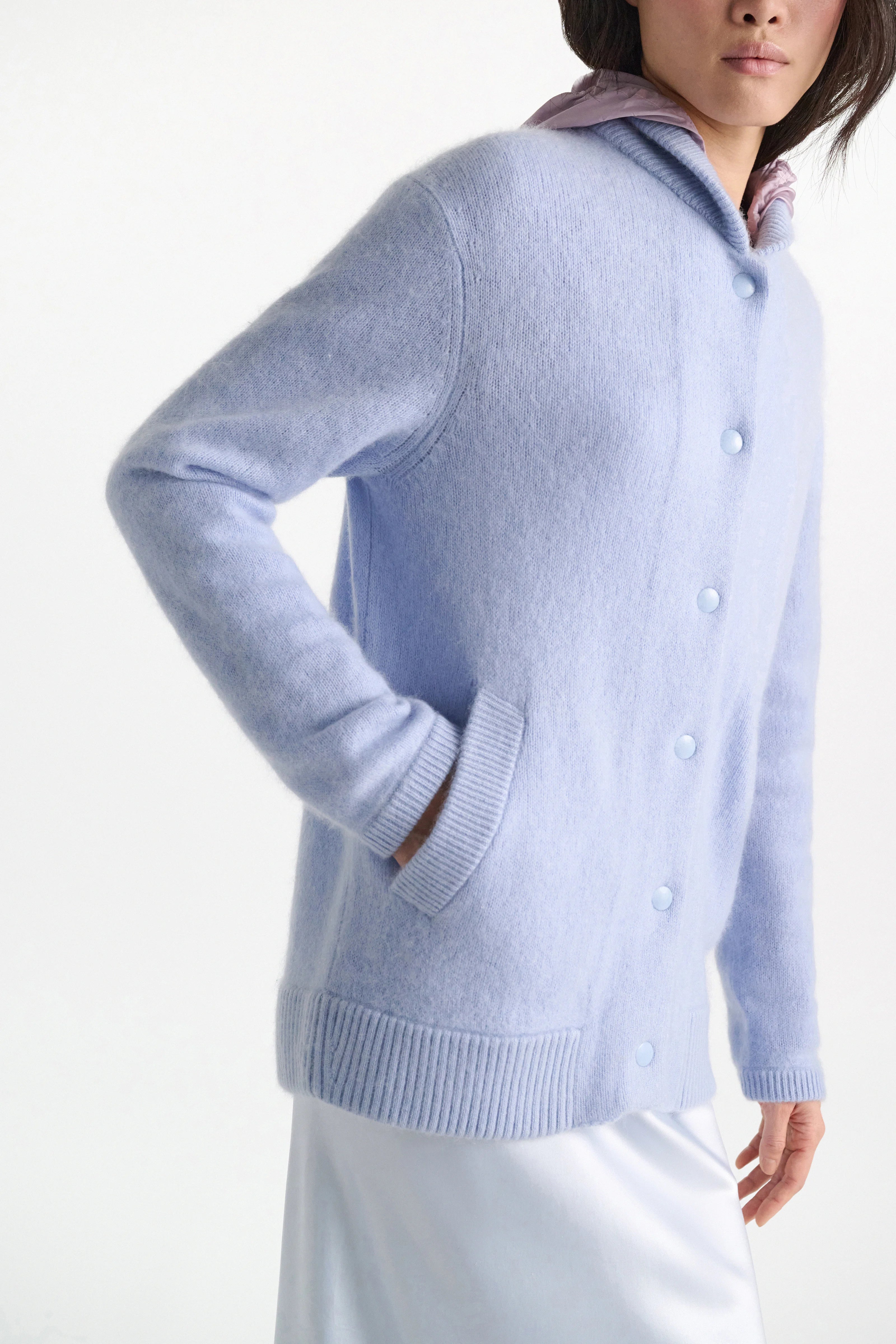 Dorothee Schumacher Cardigan Fluffy Statements Arctic