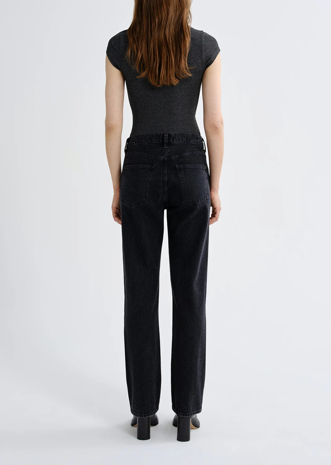 Agolde Tee Edison Charcoal