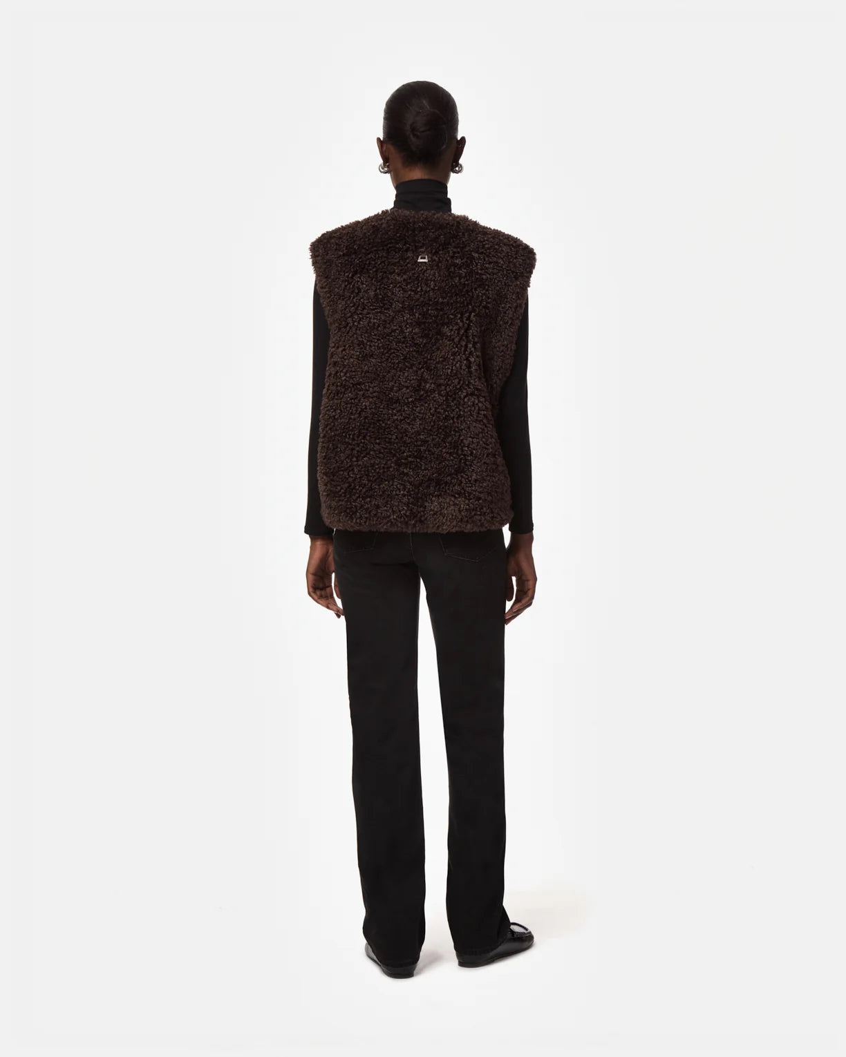 Gilet Apparis boucle marron