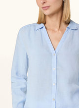 120% Lino Bluse Aqua