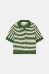 Closed Cardigan Green striped