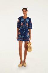 Farm Rio Bluse Stitched Garden