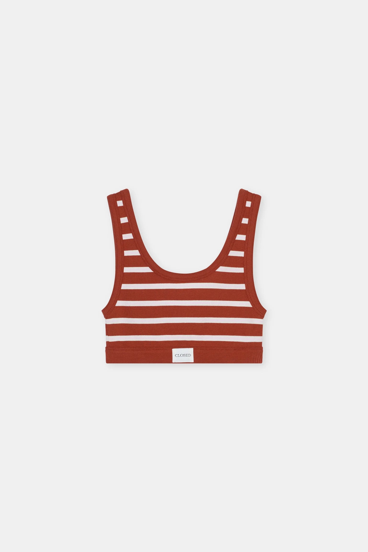 Closed Bralette Striped Brick Red
