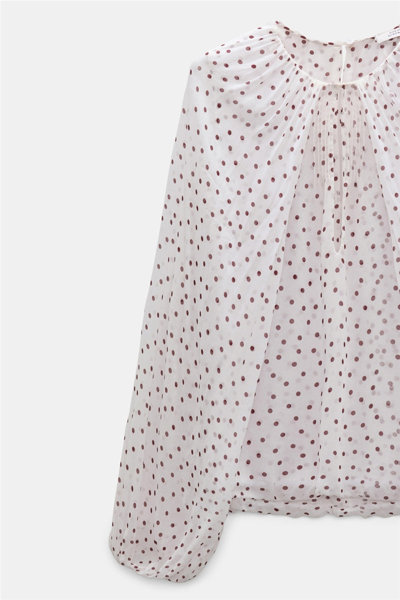 Dorothee Schumacher Bluse Small Dots Bordeaux