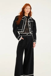 Farm Rio Hose Crochet Black