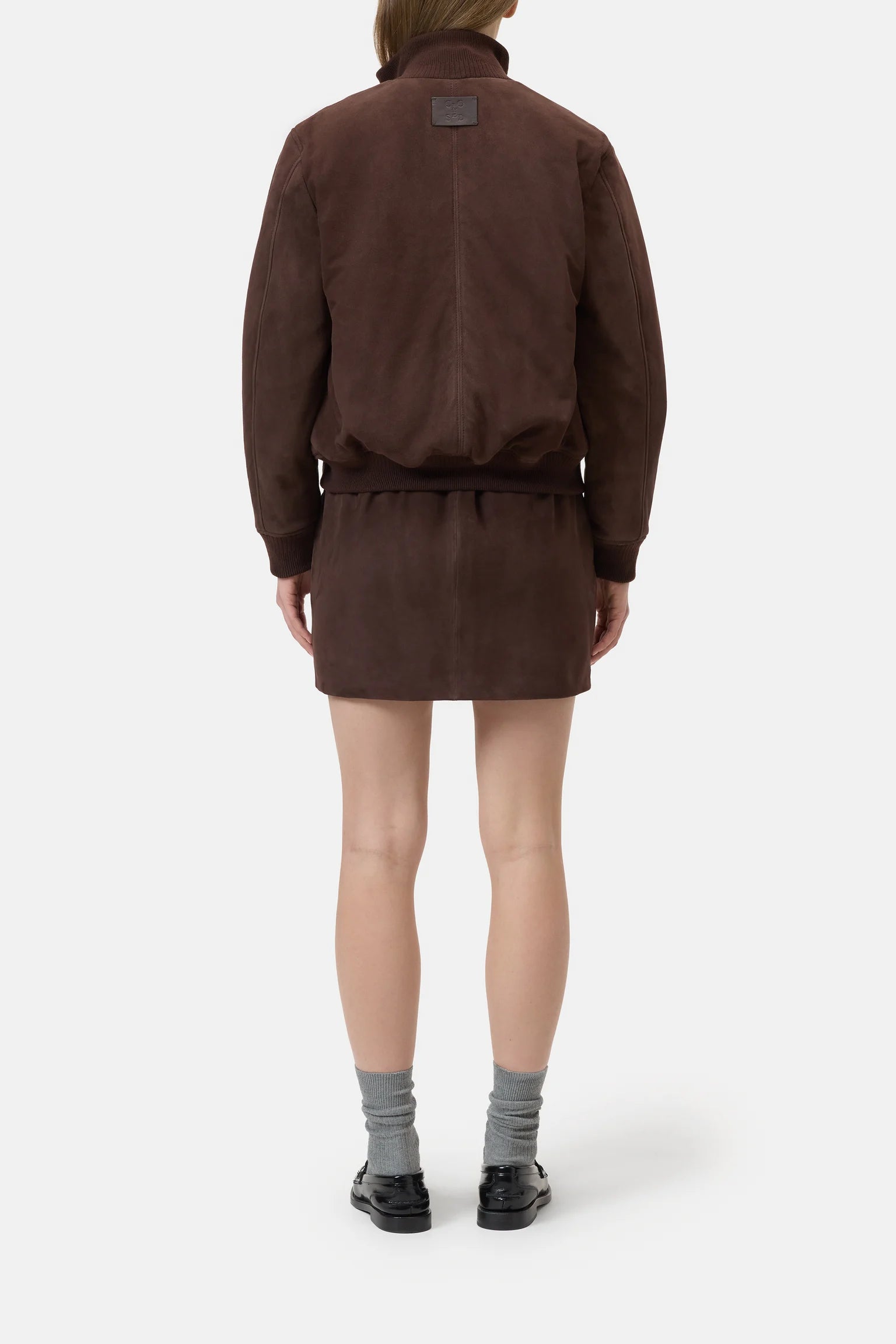 Closed Bomber Leder Barken