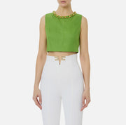 Elisabetta Franchi Top Jewel Aloe