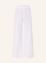 120% Lino Marlenehose Weiß