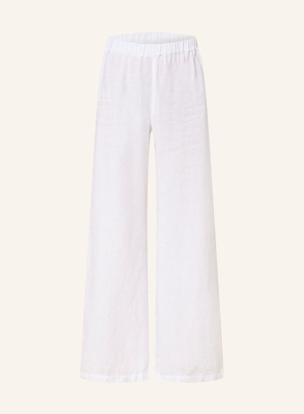 120% Lino Marlenehose Weiß