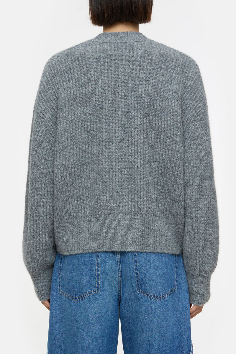 Closed cardigan grey