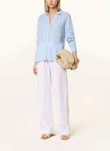 120% Lino Bluse Aqua