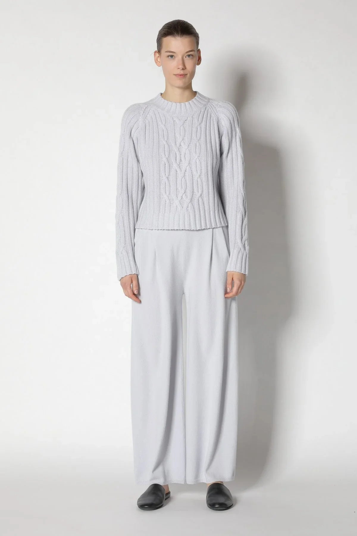 Sminfinity Pullover Aran Cable Ice