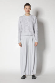Sminfinity Pullover Aran Cable Ice