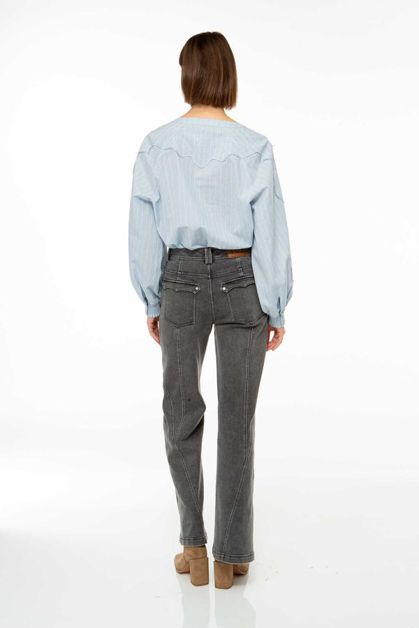IVI Collection Bluse Cowgirl Sequins