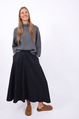 Matter of the Heart Skirt Pleated Slate