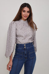 Alcidia Da Veiga Bluse Leonie Greige