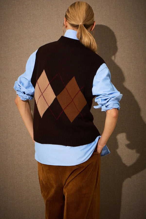 Be You Pullunder Argyle Cookie