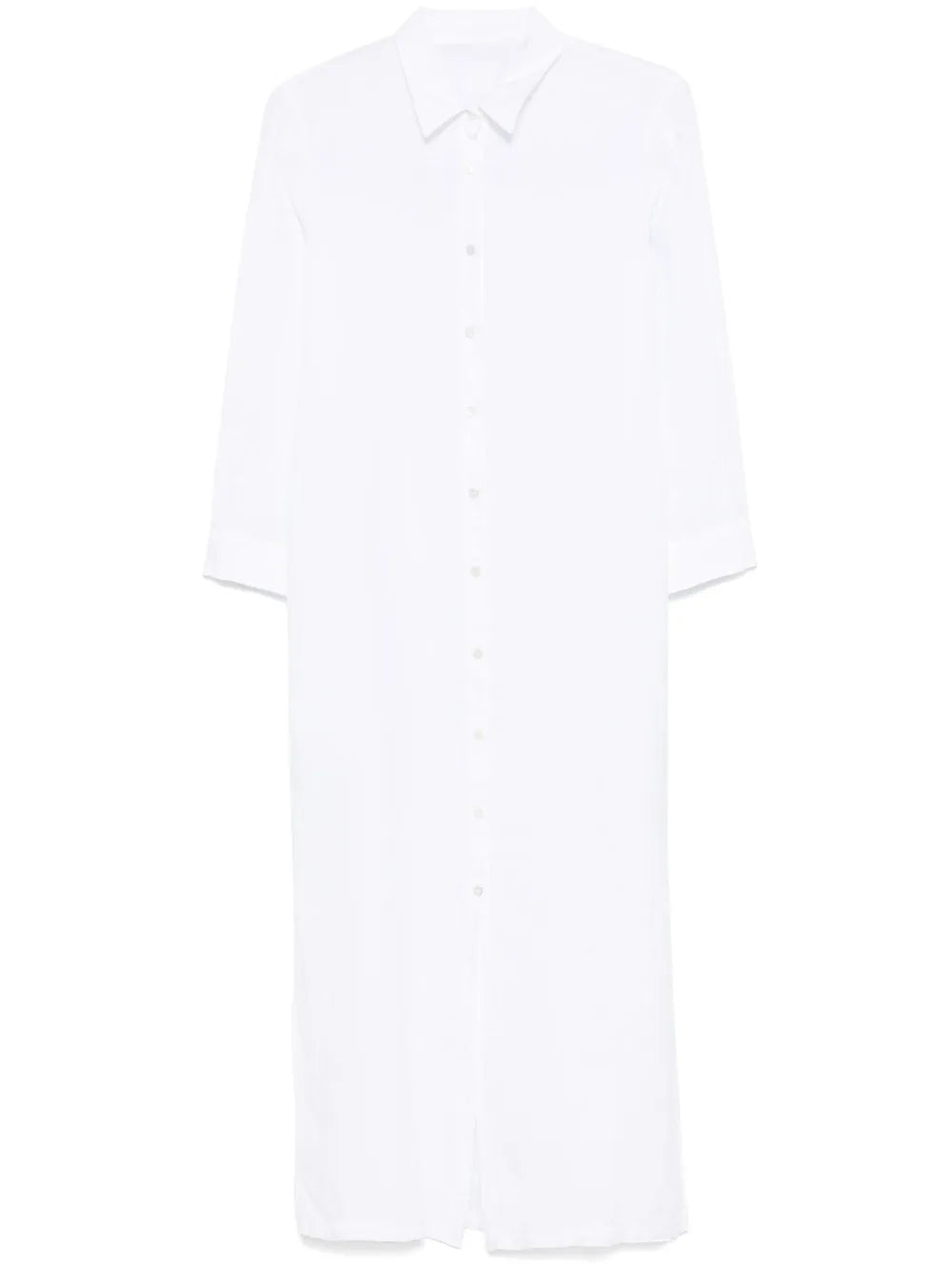 120% Lino Dress Shirt Blouse White