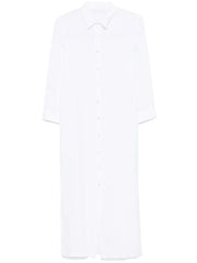 120% Lino Kleid Hemdbluse White