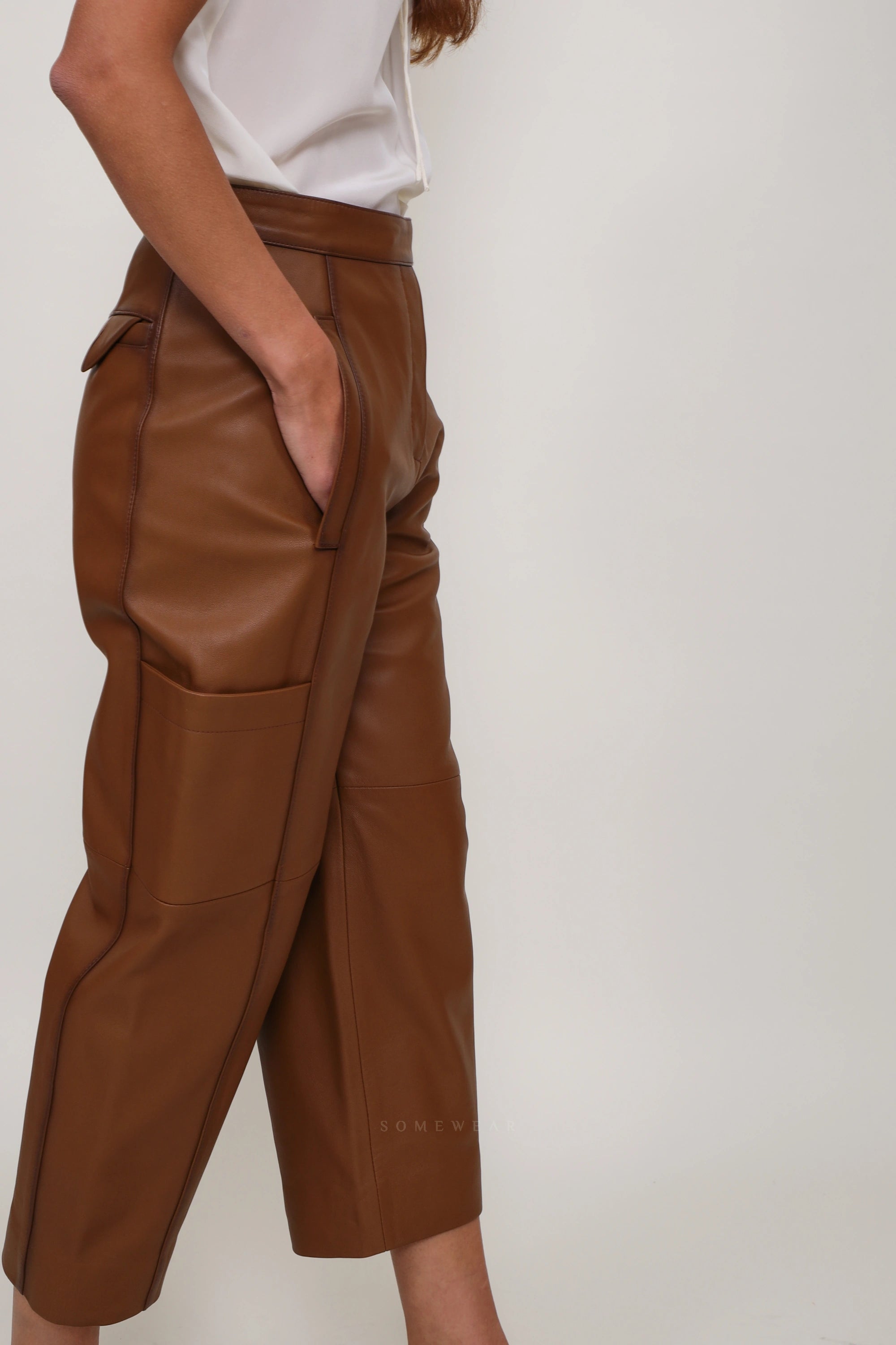 Dorothee Schumacher Leather Trousers Sleek Statement II