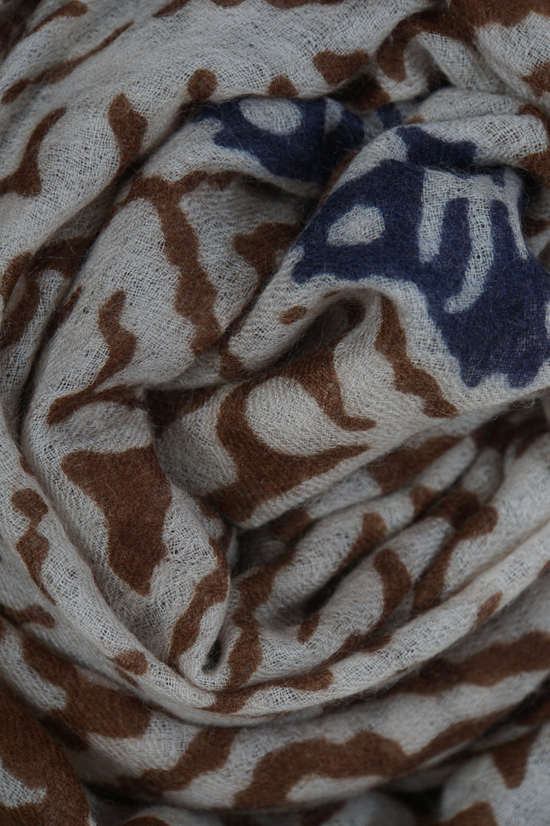 Friendly Hunting Tuch Felted Stole Eyes of Marrakesh Syrup