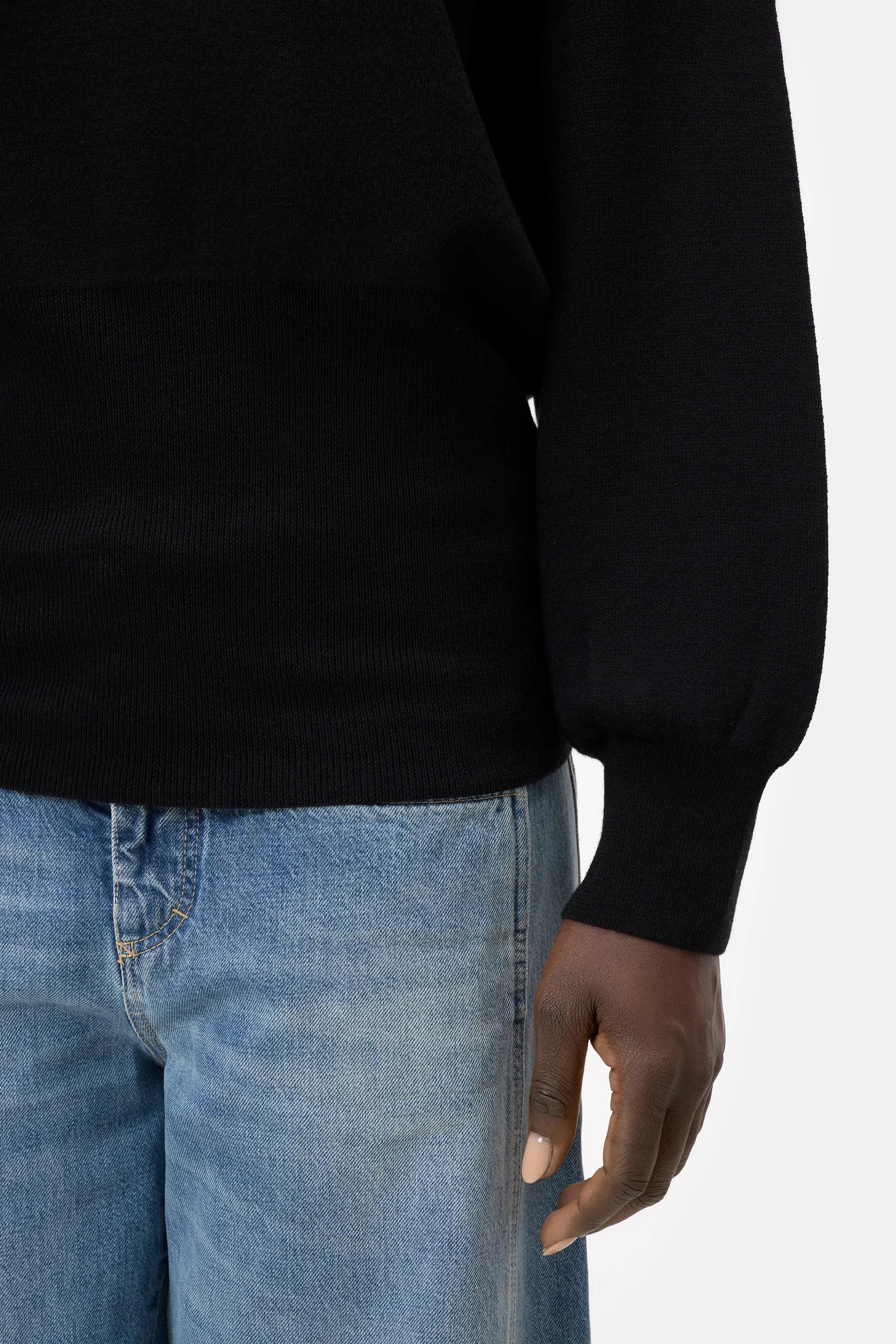 Closed Pullover Wool Black