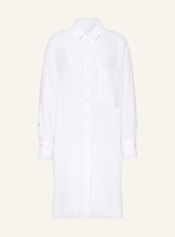 120% Lino Kleid Weiß