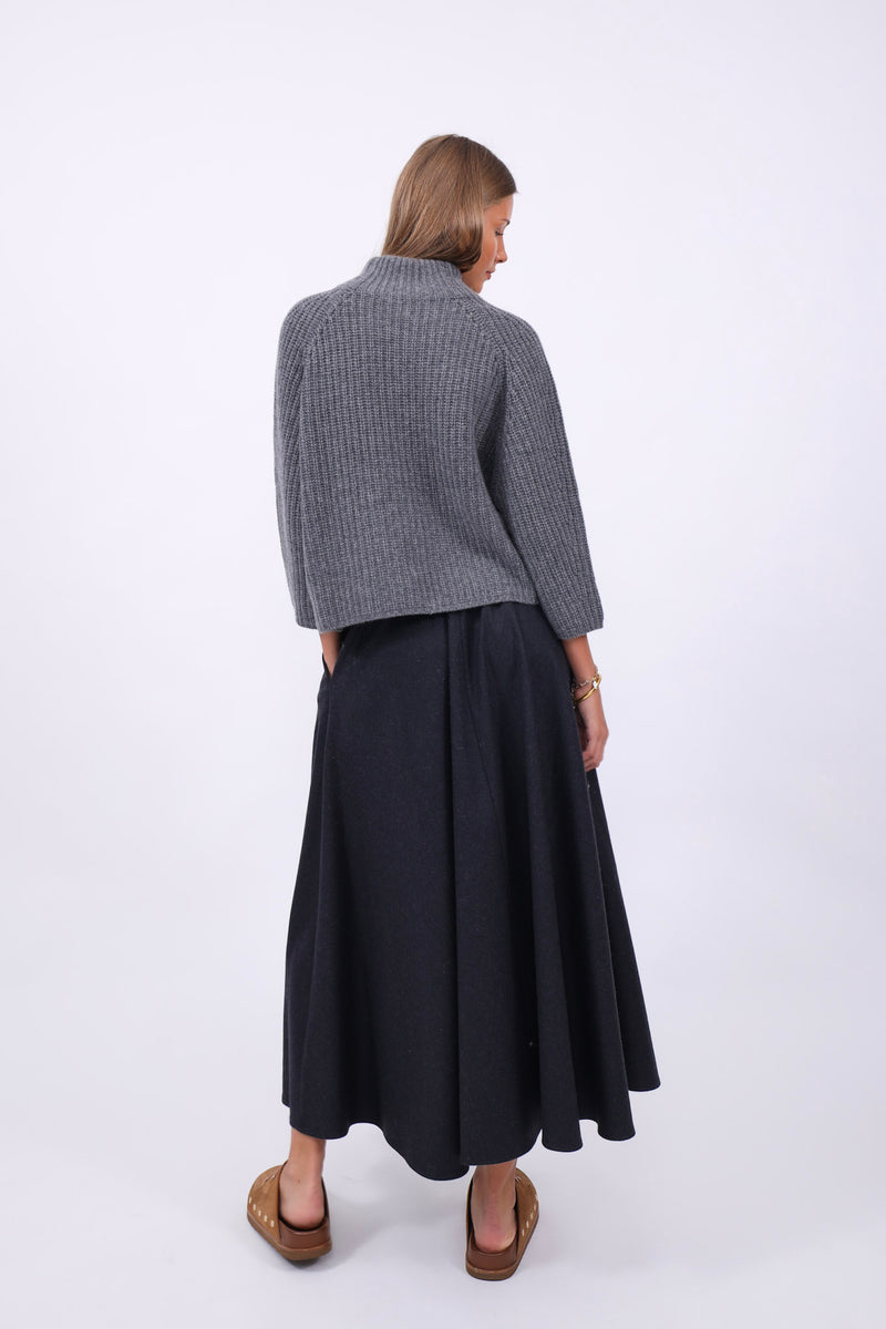Matter of the Heart Skirt Pleated Slate