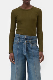 Closed Longsleeve Plain Deep Olive