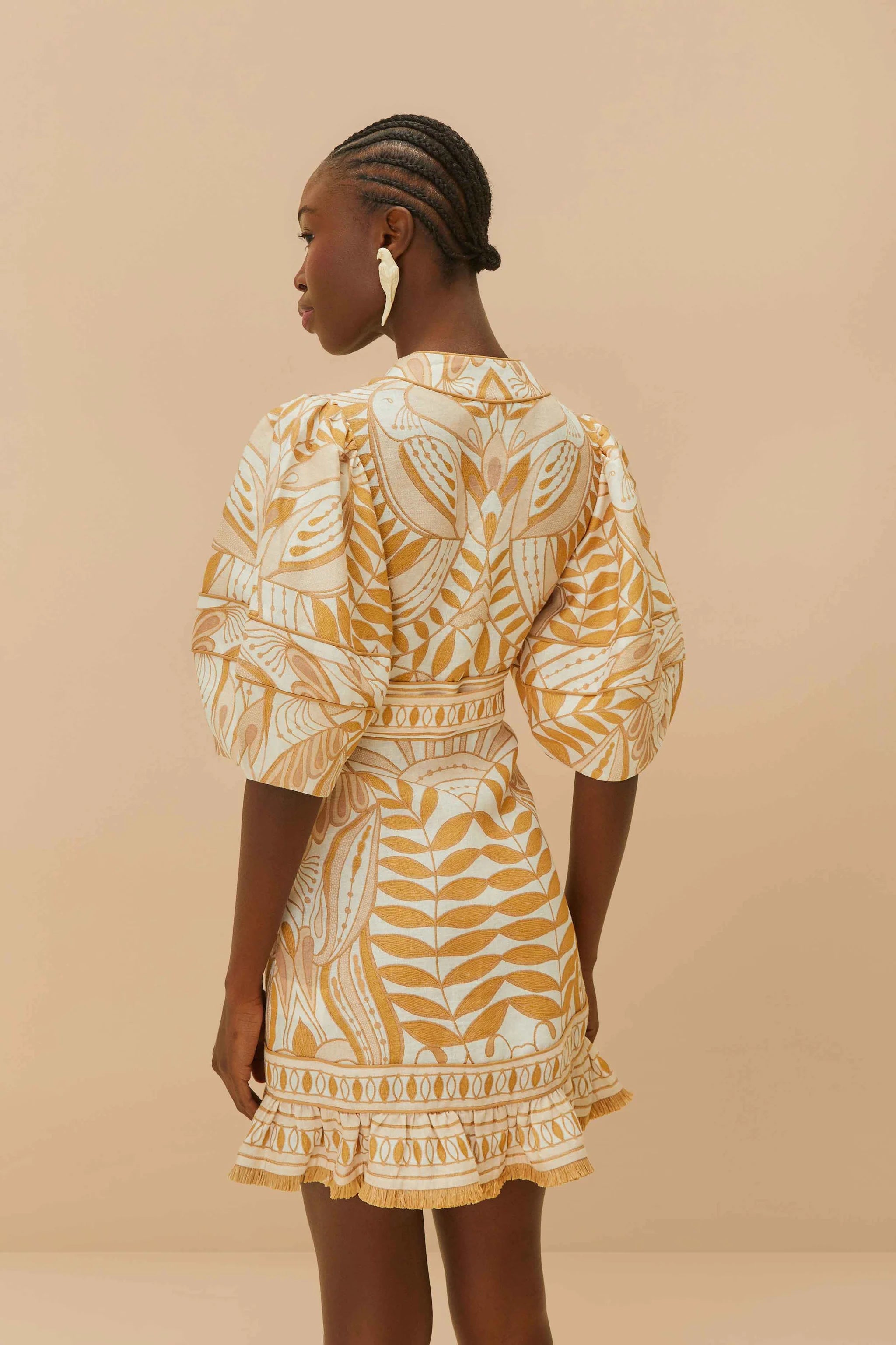 Farm Rio Dress Lace Nature