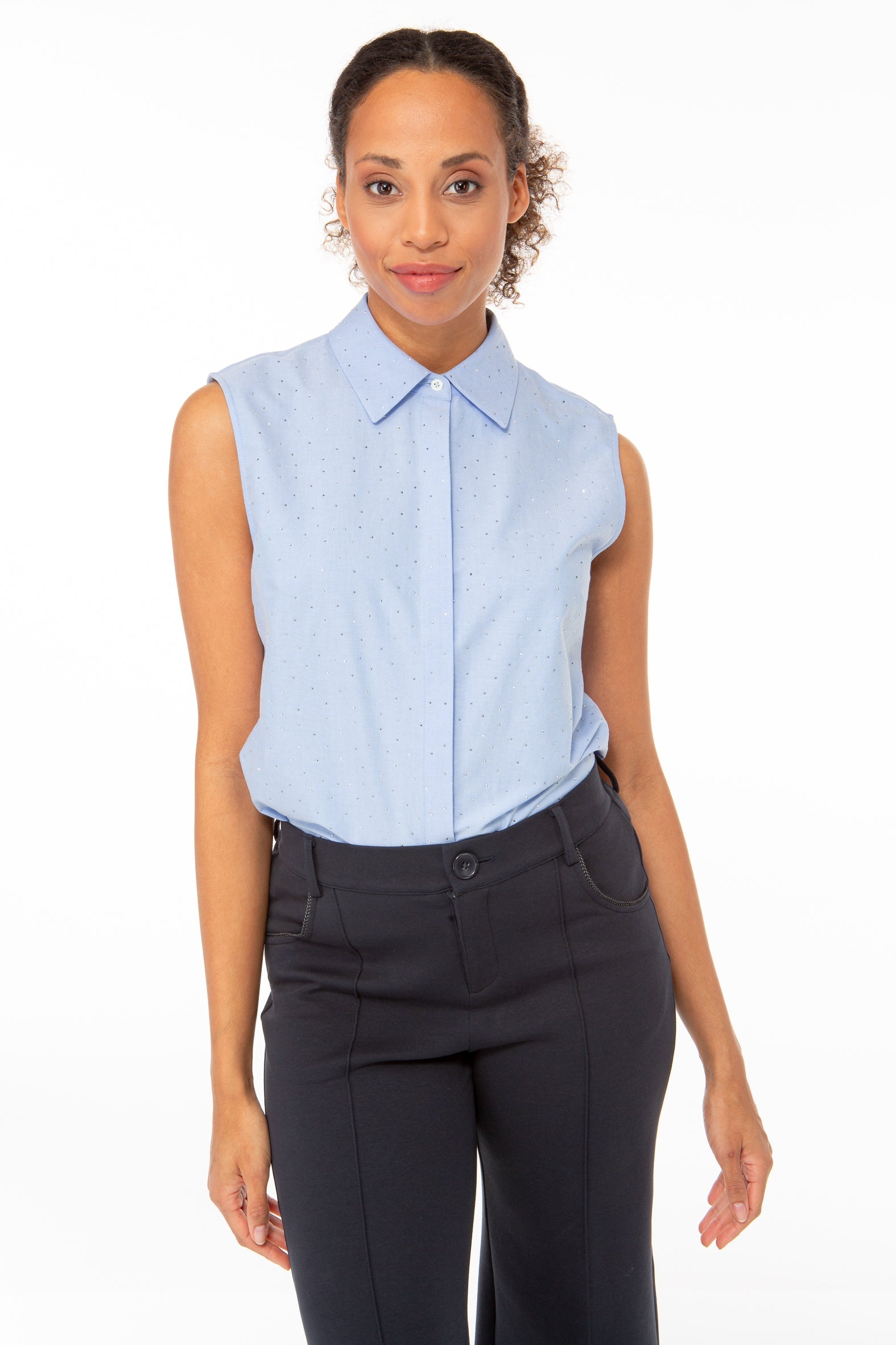 IVI Bluse Sparkling Skyblue