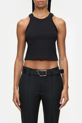 Closed Cropped Top Black