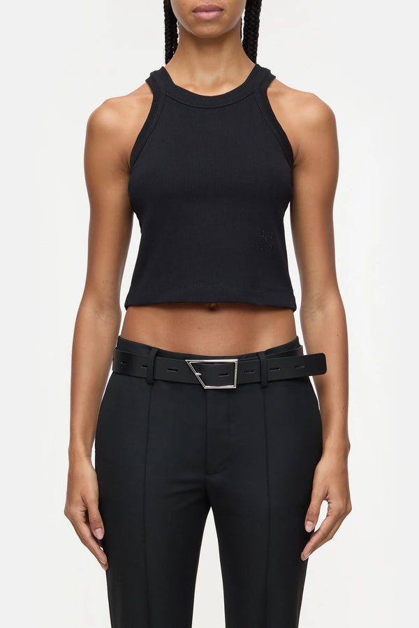 Closed Cropped Top Black