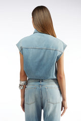Liviana Conti Denim Weste Boyfit Hunter