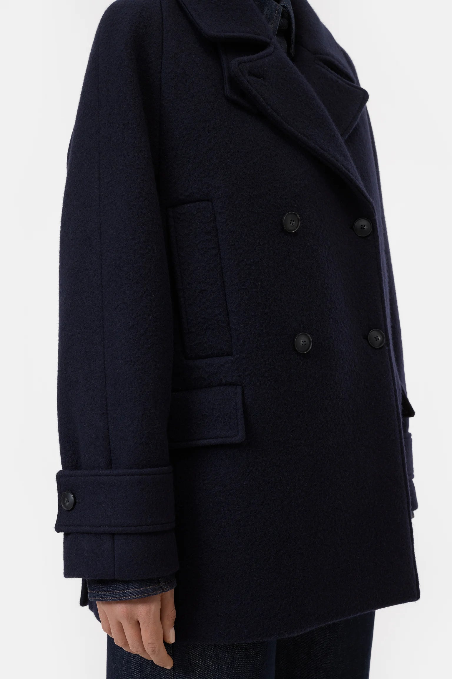 Closed Coat Caban Dark Knight