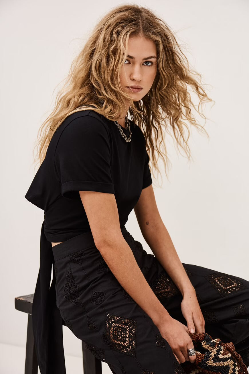 Ba&sh T-Shirt Blanca Noir