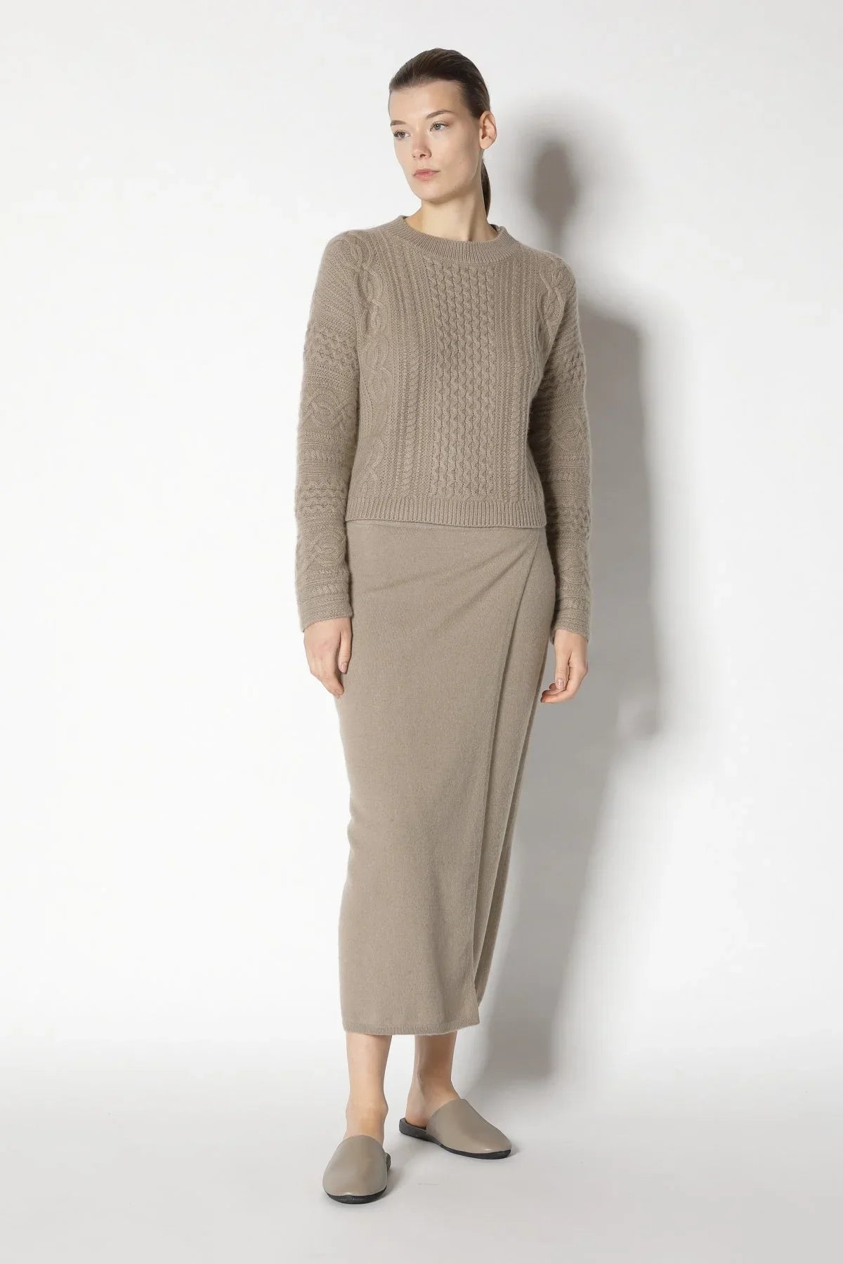 Sminfinity Pullover Cable Crew Grain