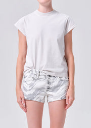 Agolde T-Shirt Bryce Cap Sleeve Bone