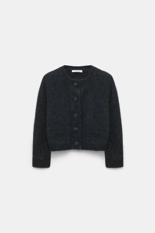 Dorothee Schumacher Cardigan Fluffy Statement Charcoal