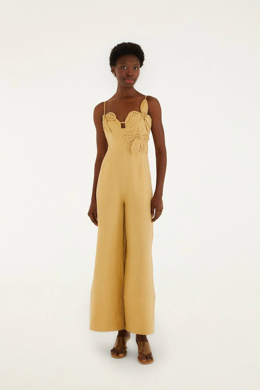 Farm Rio Jumpsuit Sand Flowers