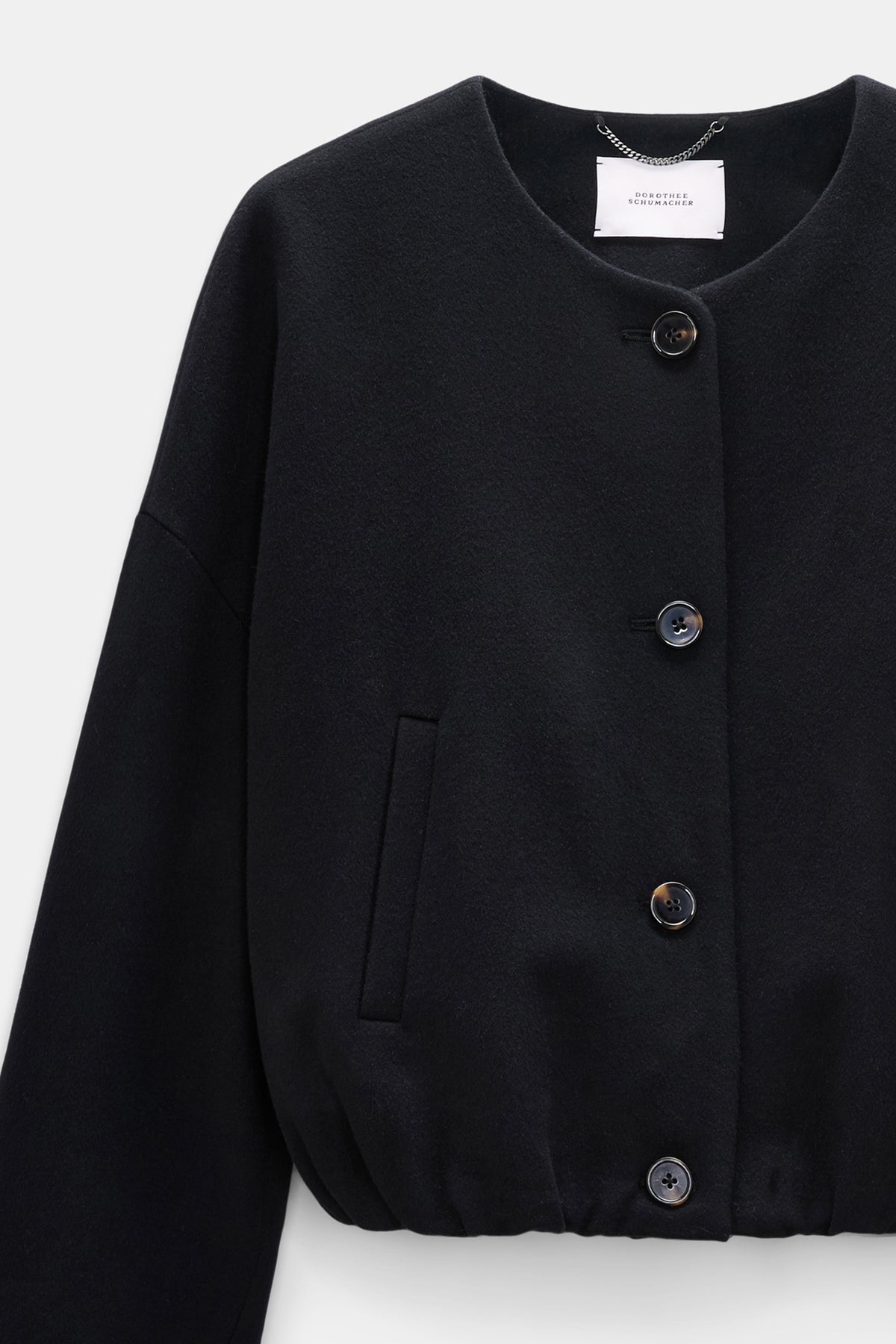 Dorothee Schumacher Jacke Soft Silhouettes Vinyl Black