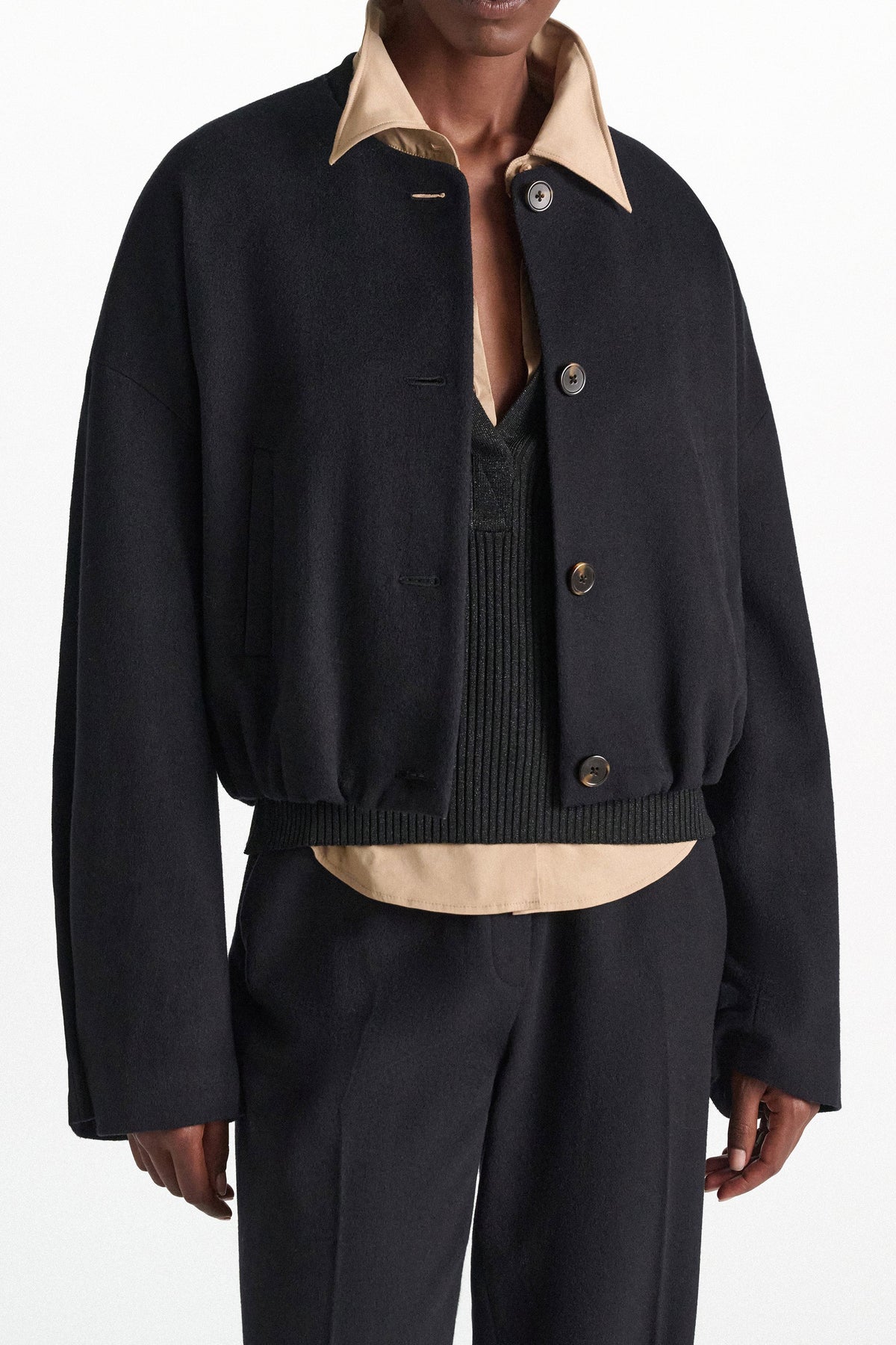 Dorothee Schumacher Jacke Soft Silhouettes Vinyl Black
