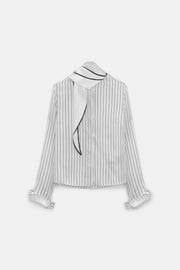 Dorothee Schumacher Bluse Stripes With A Twist Black