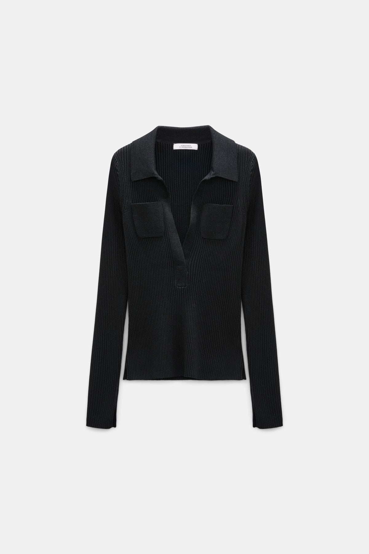 Dorothee Schumacher Pullover Shimmering Merino Vinyl Black