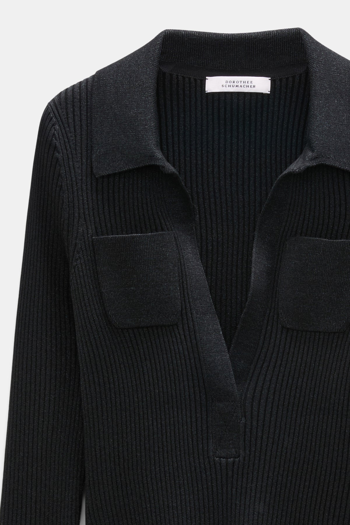 Dorothee Schumacher Pullover Shimmering Merino Vinyl Black