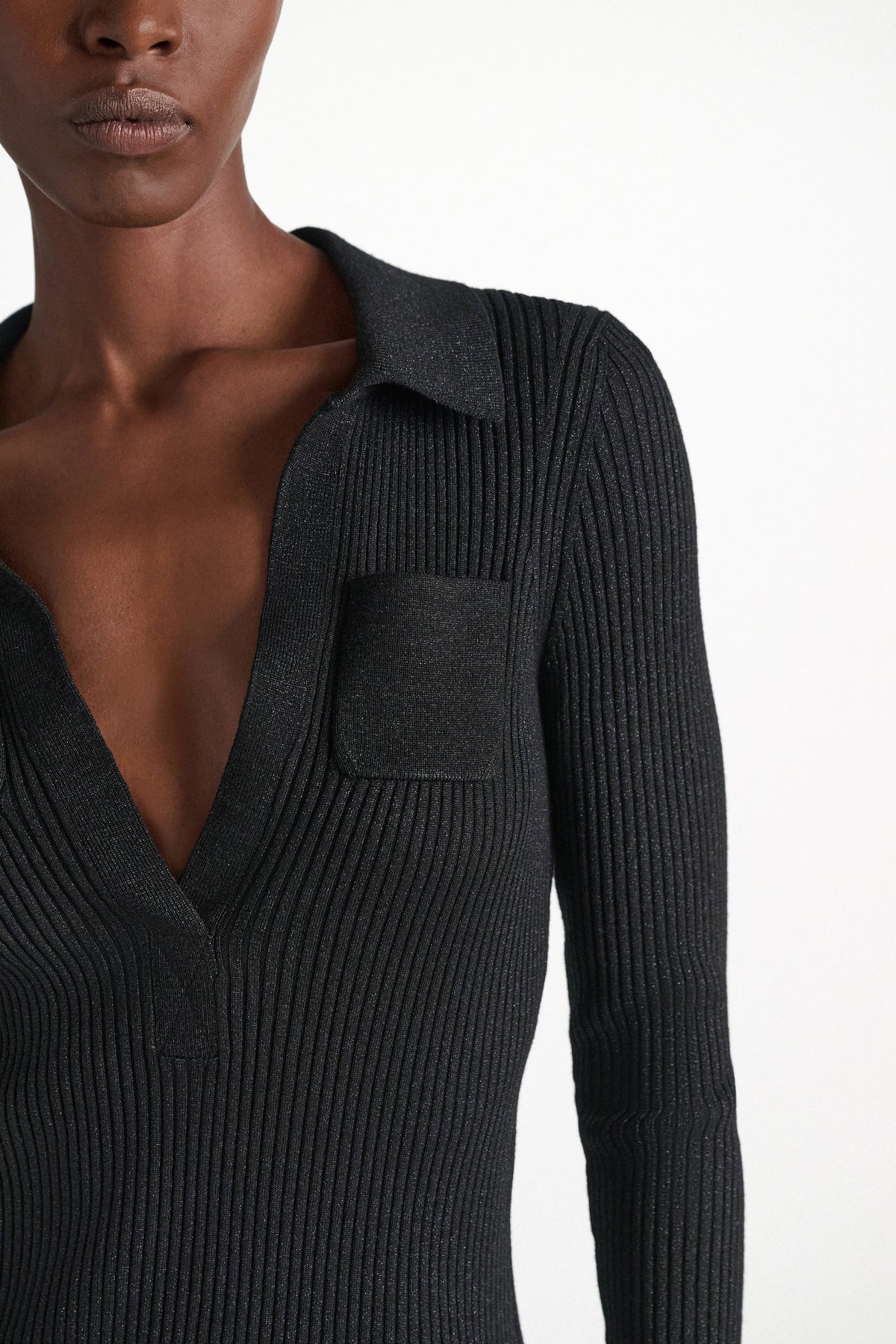 Dorothee Schumacher Pullover Shimmering Merino Vinyl Black