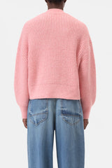 Closed cardigan alpaca mix pink