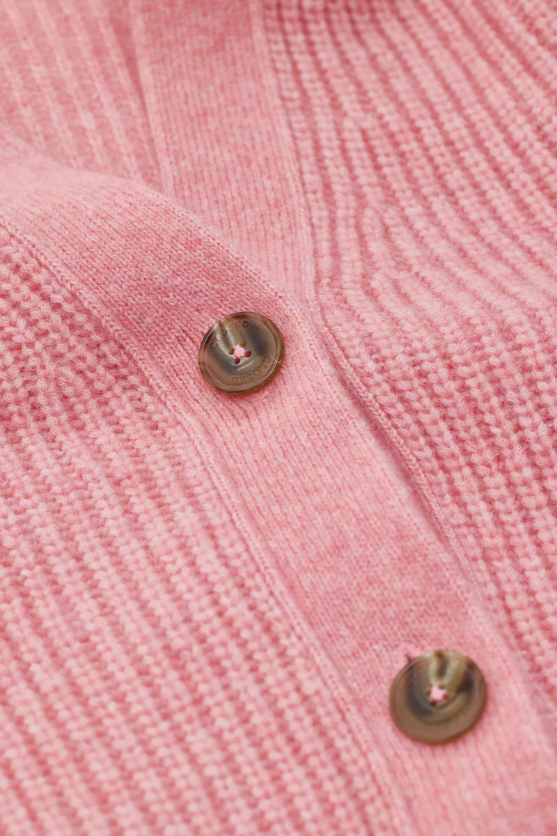 Closed cardigan alpaca mix pink